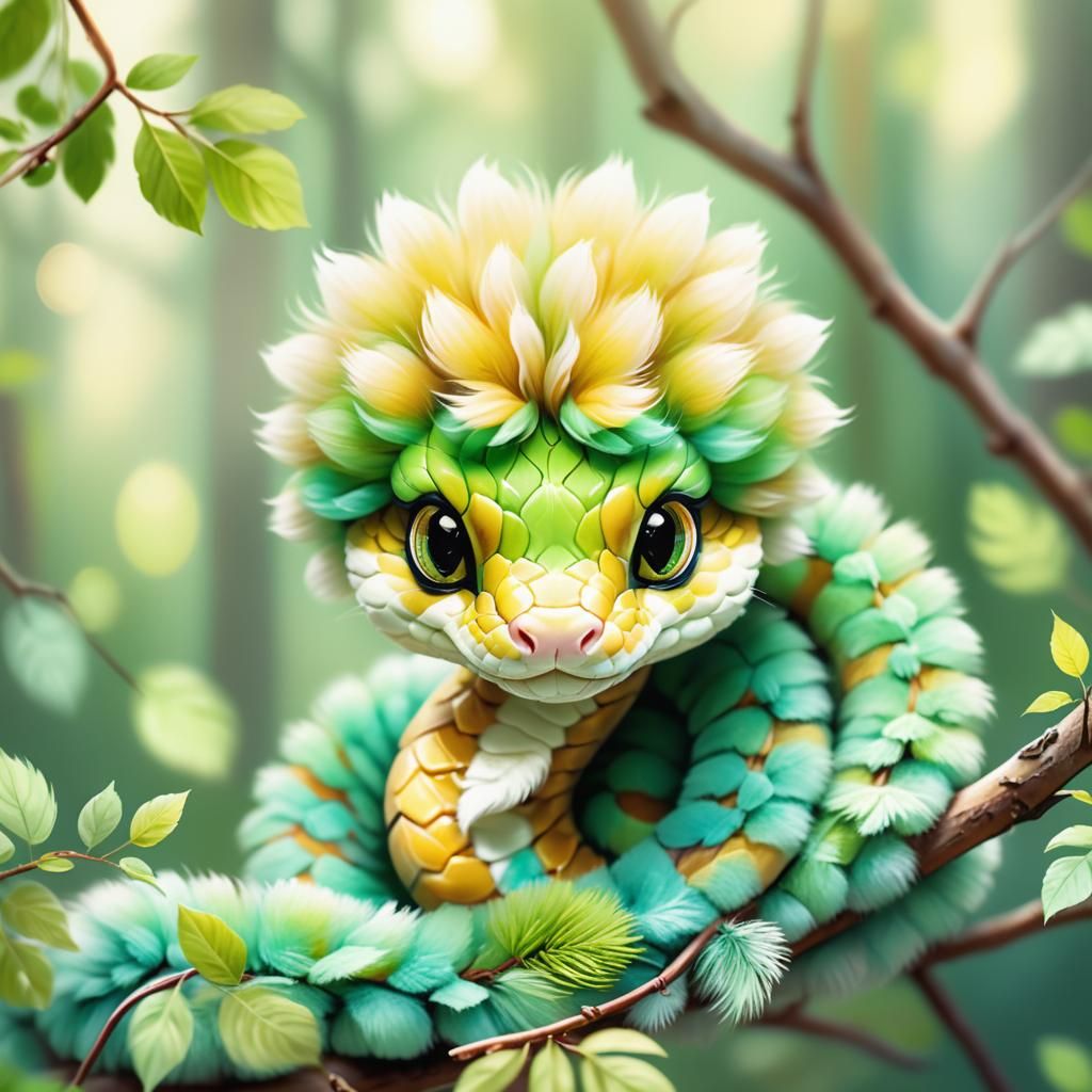 Fuzzy and Adorable: A Furry Baby Snake