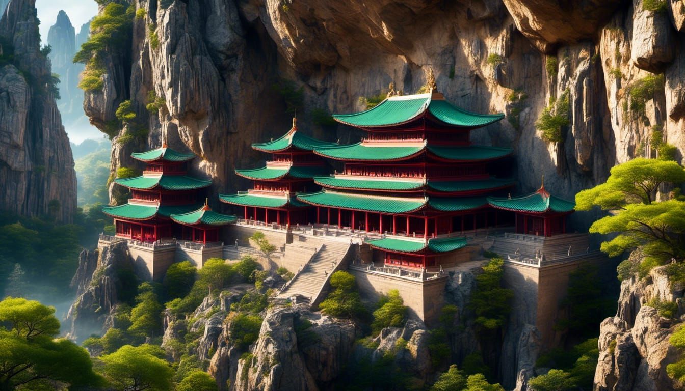 The Hanging Temple of Hengshan in Datong, China