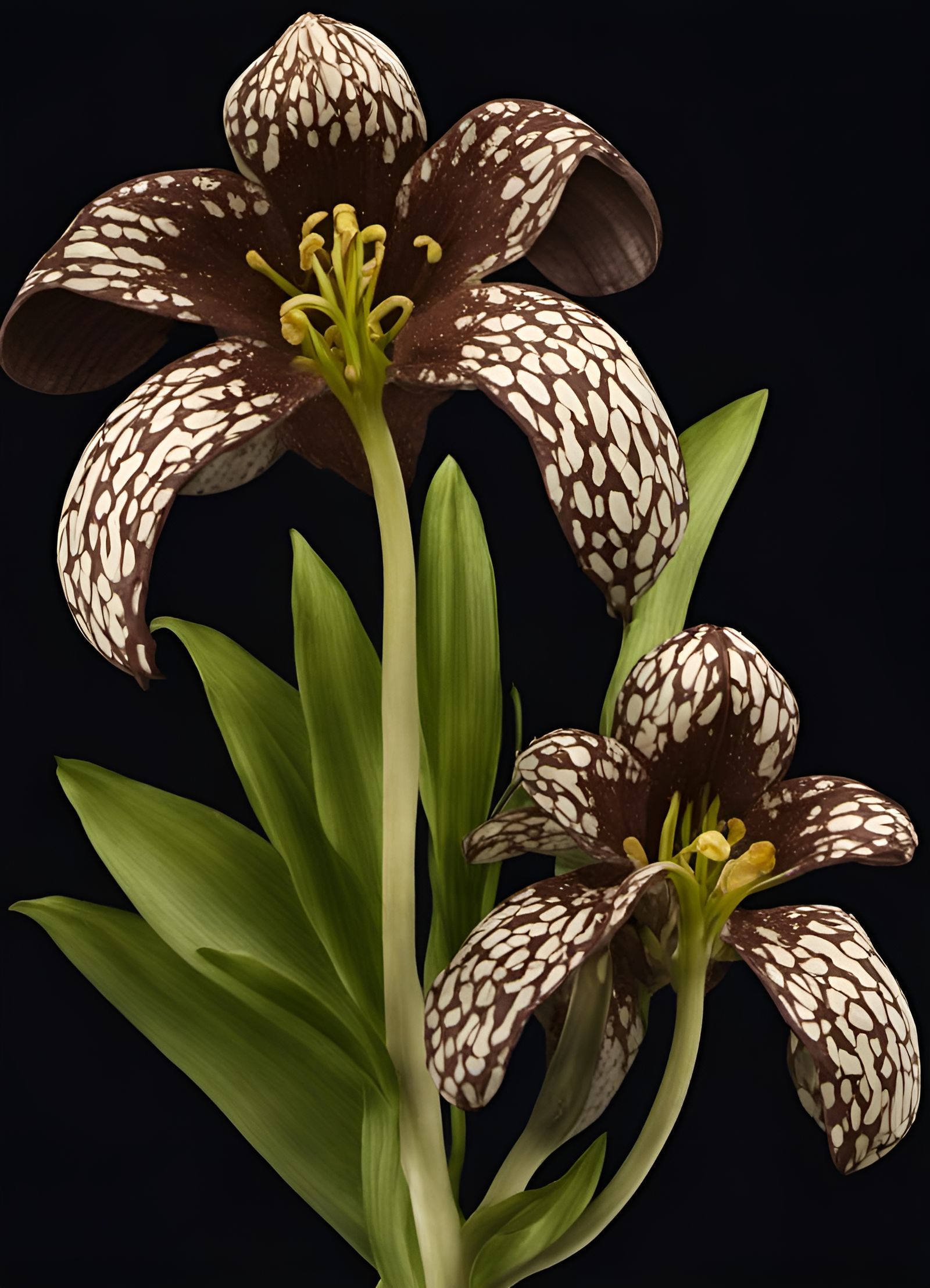 Chocolate Lily in Chiaroscuro Lighting, 8K