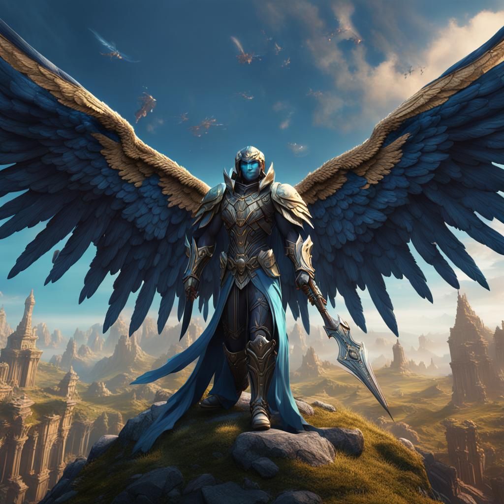 Archangel Raphael with Wings Outstretched