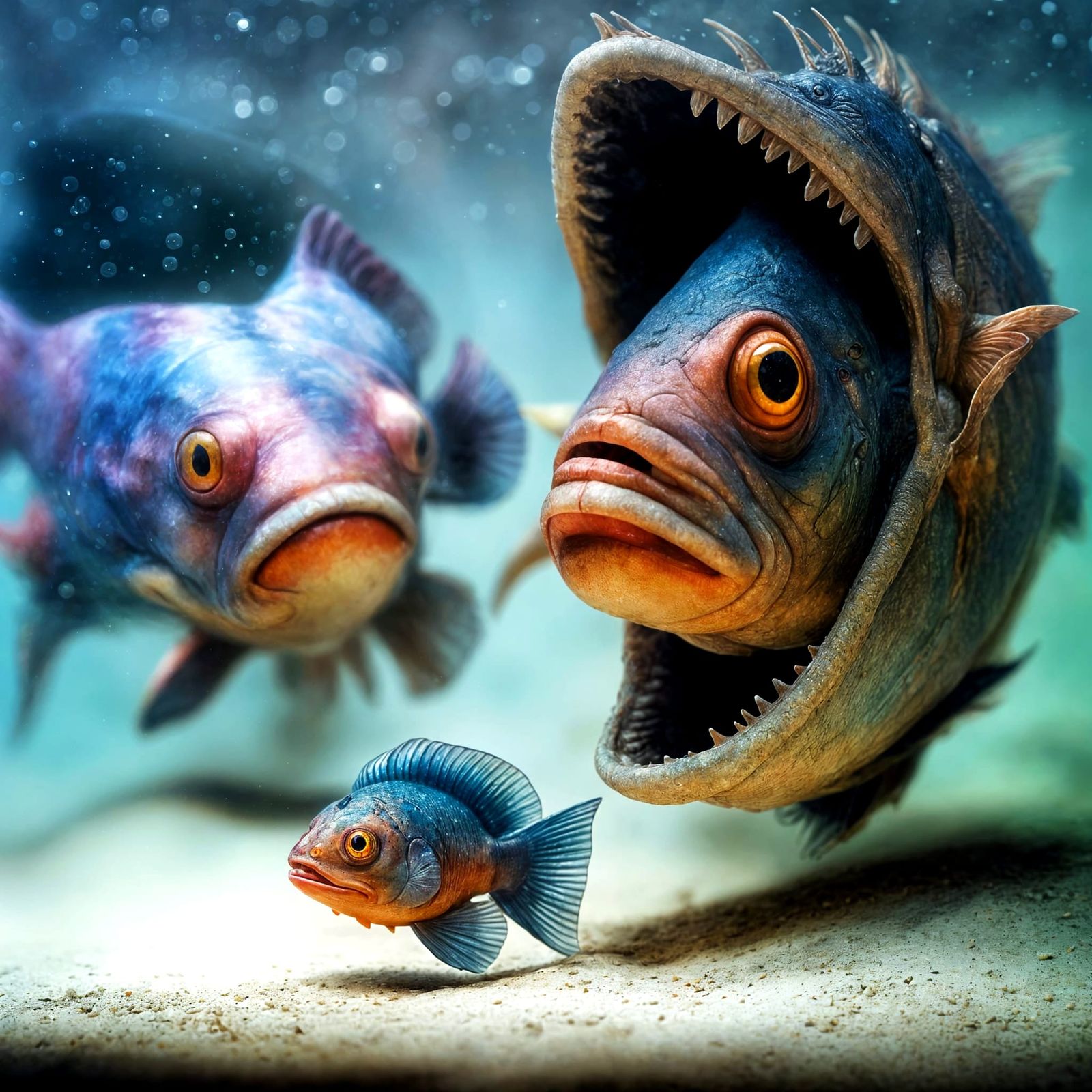 Bizarre Alien Fish in Hyperreal Photorealism