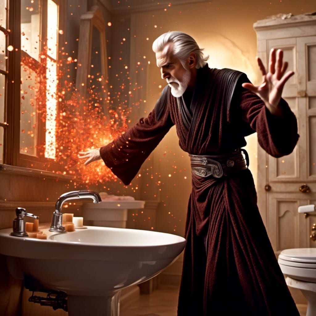 Hyperreal Count Dooku's Bathroom Mishap