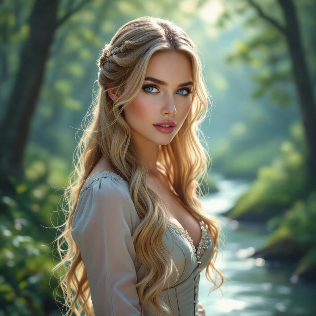 Fairytale Forest Portrait with Cinematic Lighting