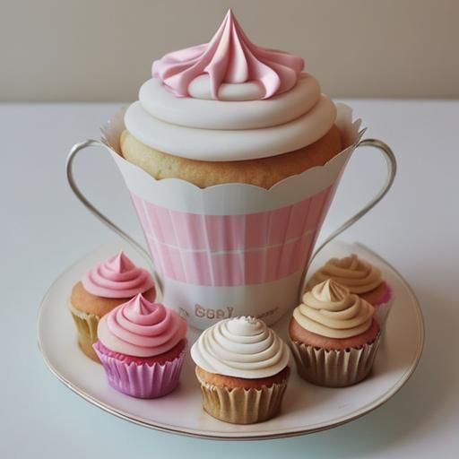 Charming Cupcake Generated by AI