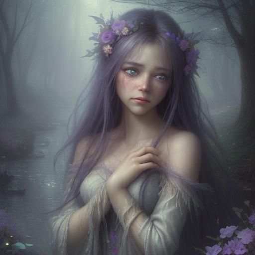 Crying Fairy: An Ethereal Fantasy in Mist