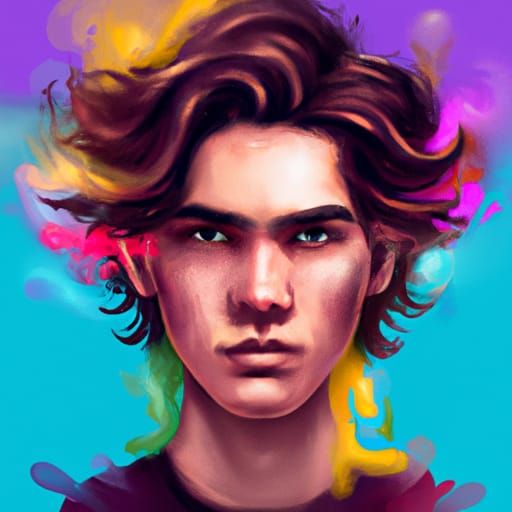 Hyperrealistic Portrait of an Androgynous Youth