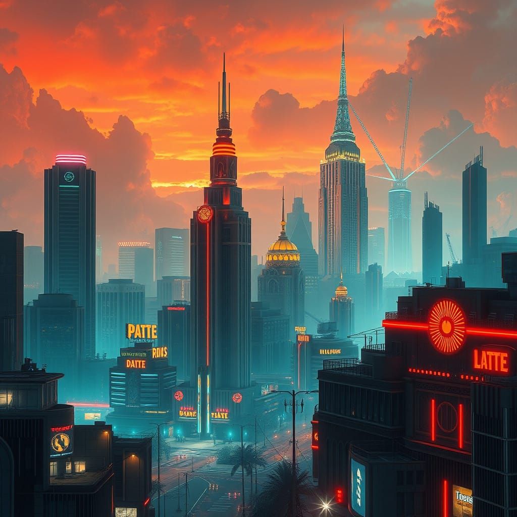 Vibrant Neon Metropolis Unfolds