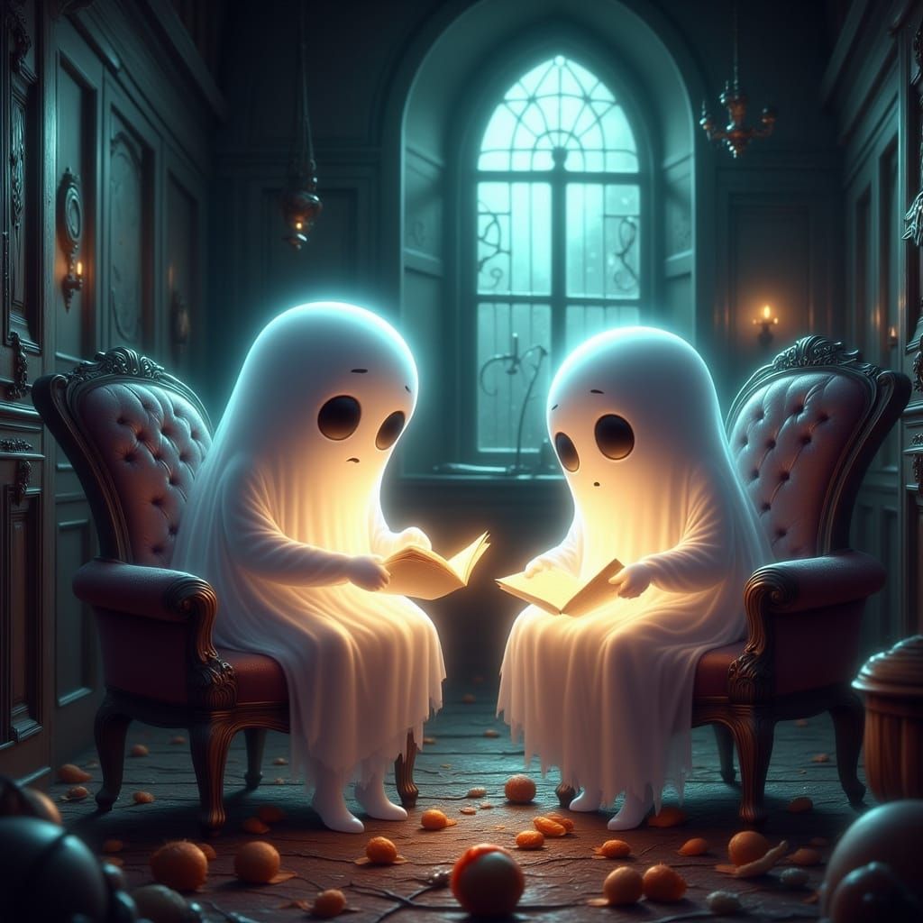 Ghosts reading love letters to each other