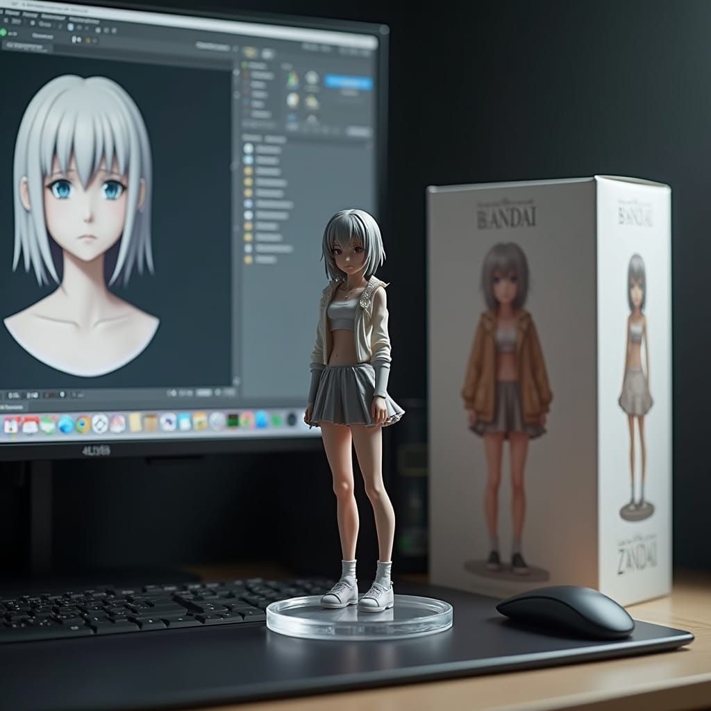 Realistic 1/6 Scale Figurine on Desk