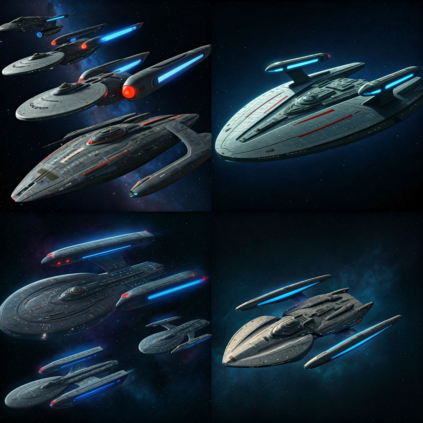24th Century Star Trek Vessels with Dual Hulls and Advanced ...