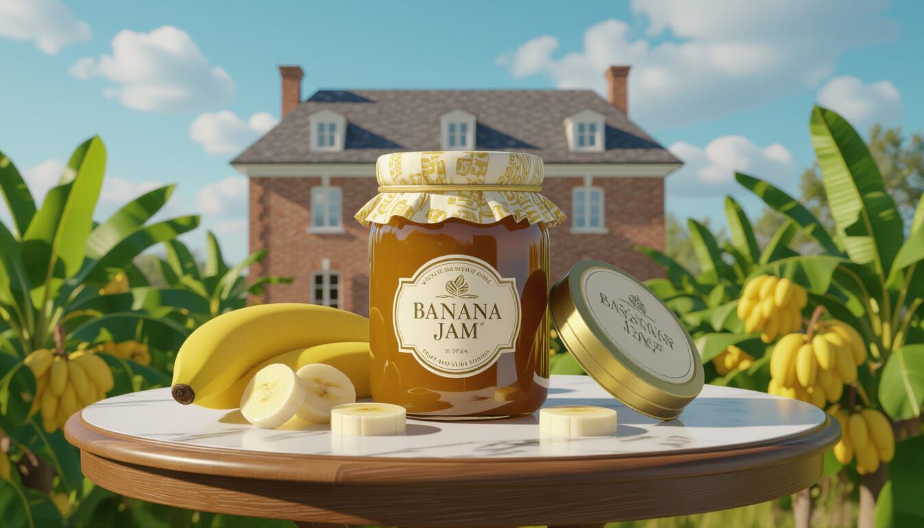 Luxurious Banana Jam Setting on Royal Table