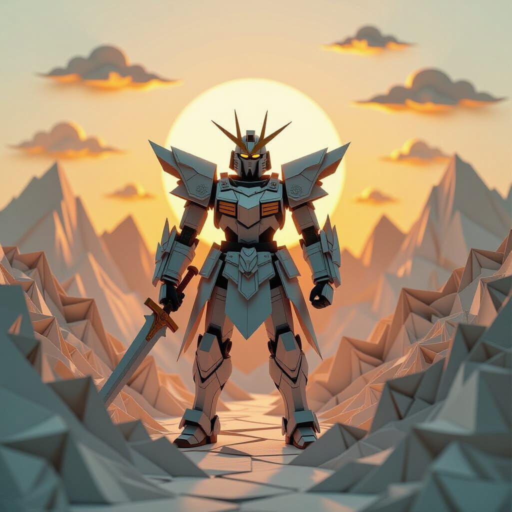 Paper Automaton in Folded Paper Landscape