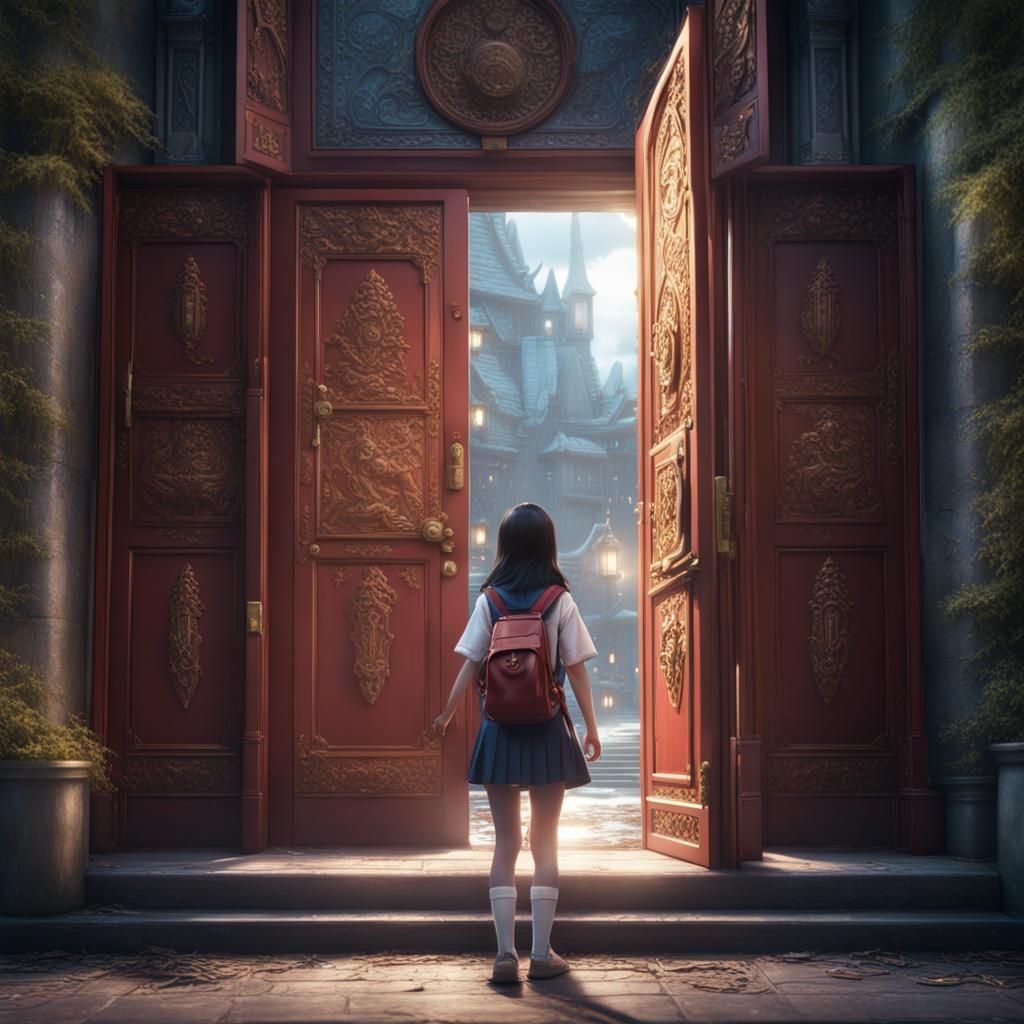 Magical School Doorway: Fantasy Concept Art