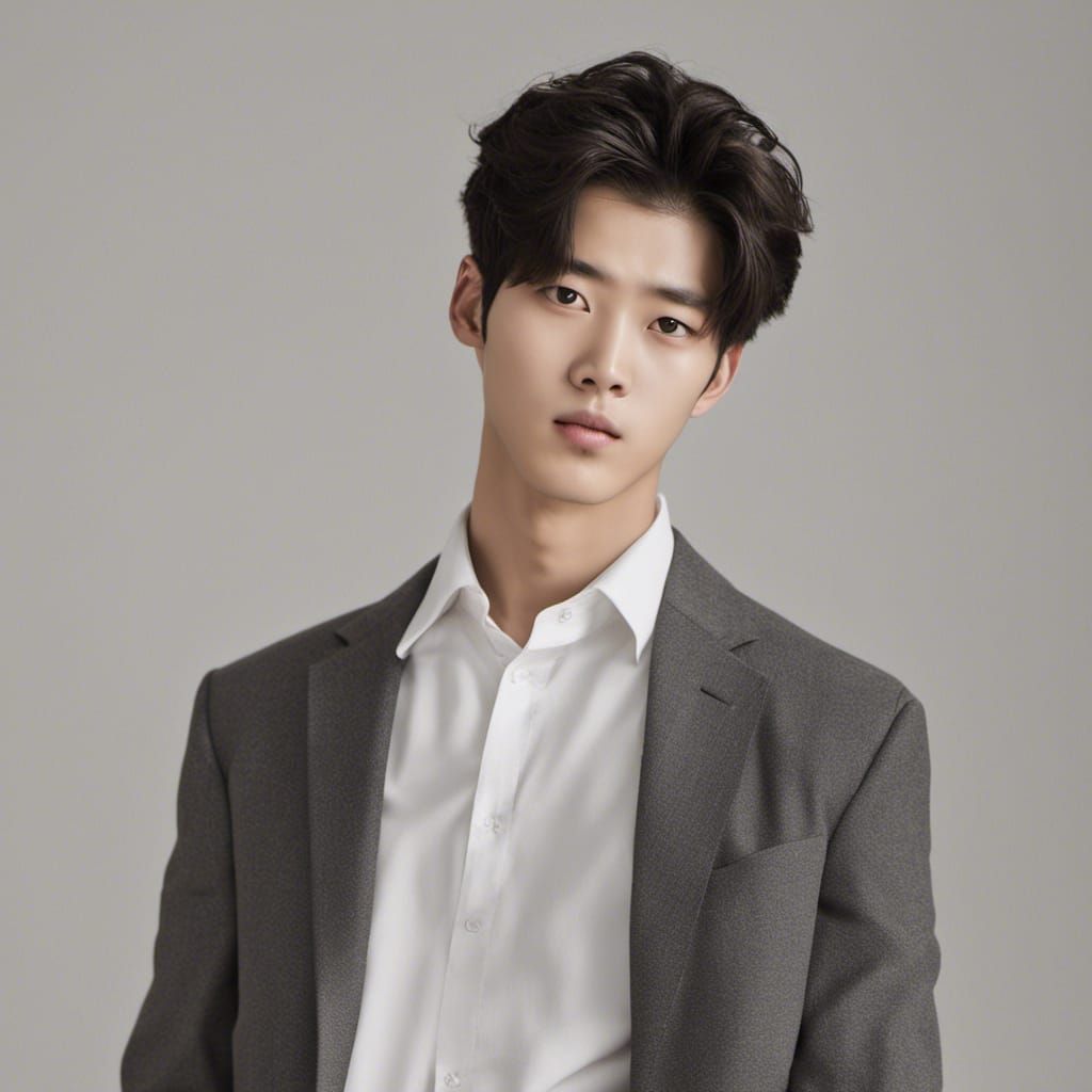 Handsome Korean Model Full Body Shot