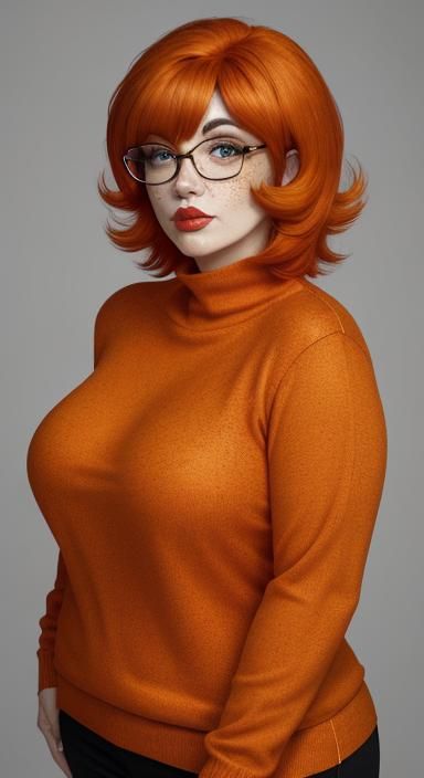 Velma Dinkley Portrait in Orange Sweater