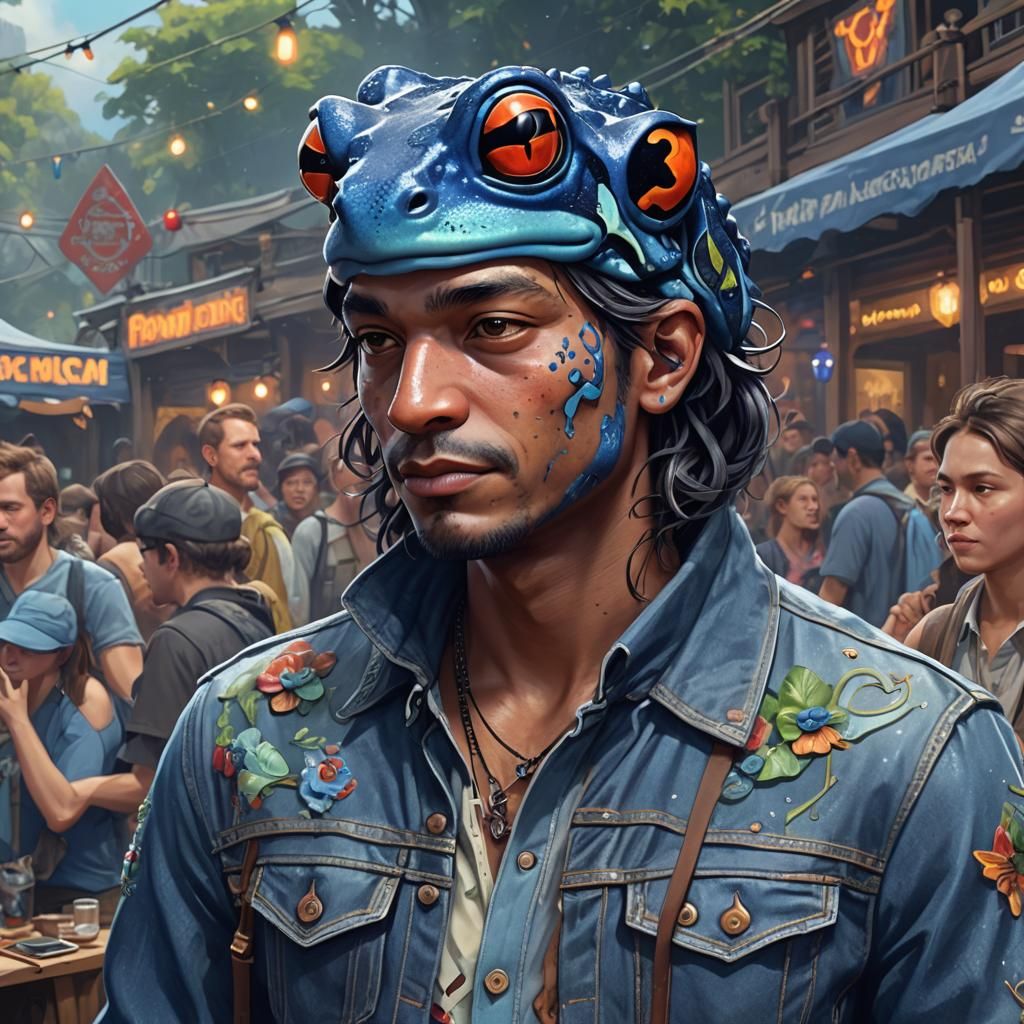 Poison Dart Frog Humanoid at Folk Festival