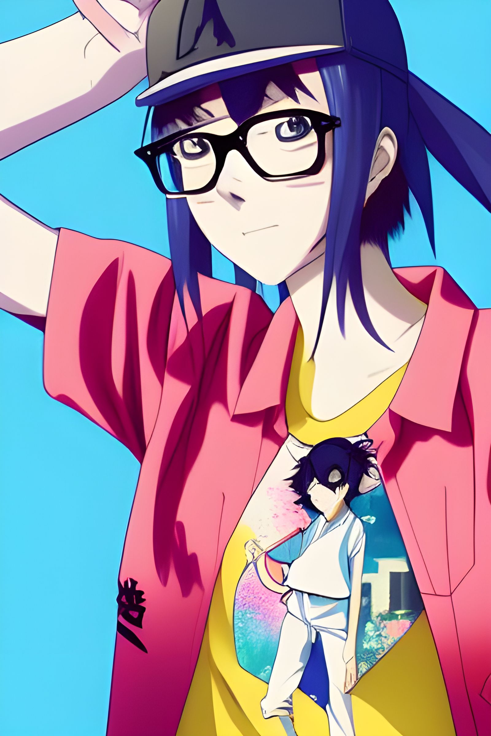 Anime Portrait of Woman in Tokyo Streetwear