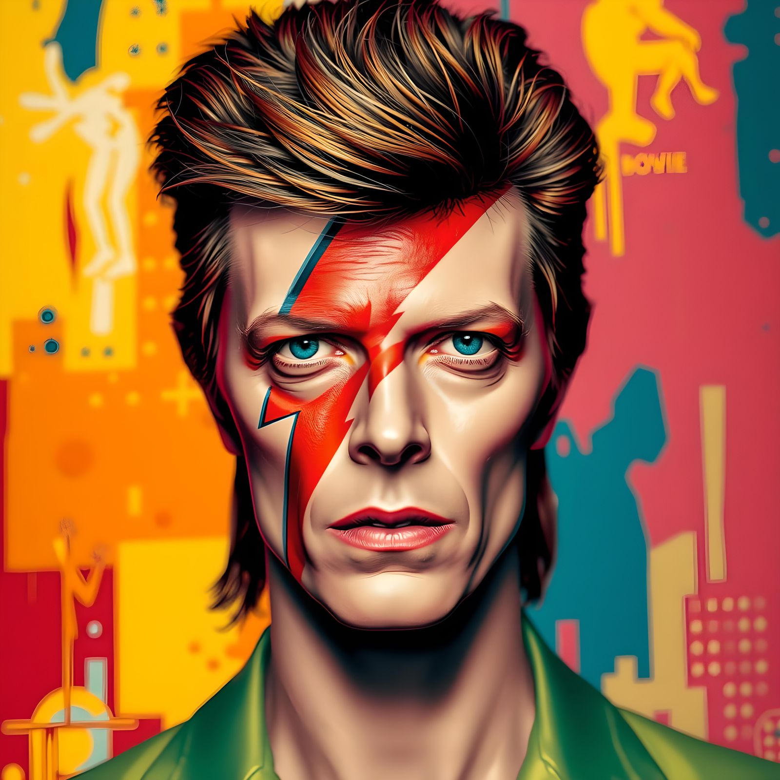 David Bowie: Abstract Pop Art in Digital Screen Print
