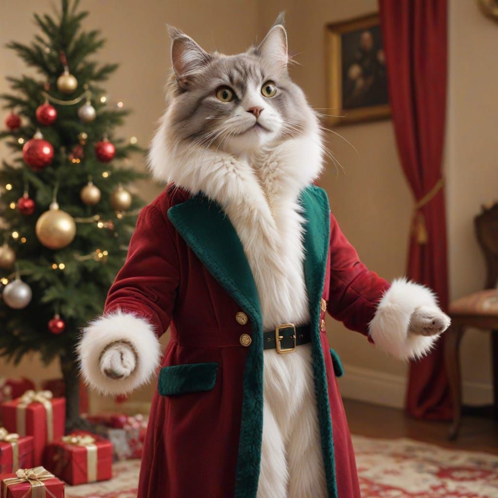 Whimsical Fur Christmas Celebration