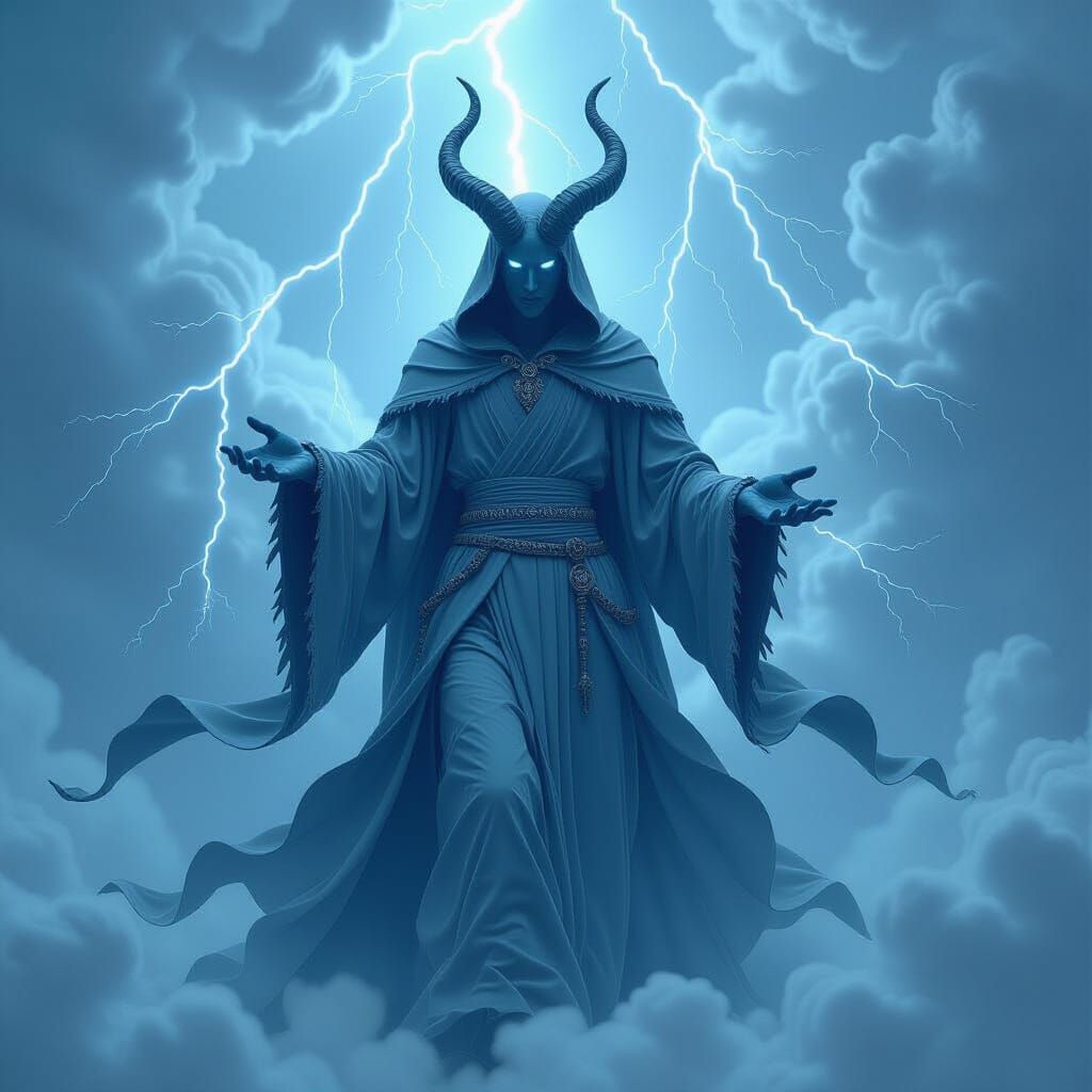 Lightning Demon in Storm Clouds, Fairycore Style