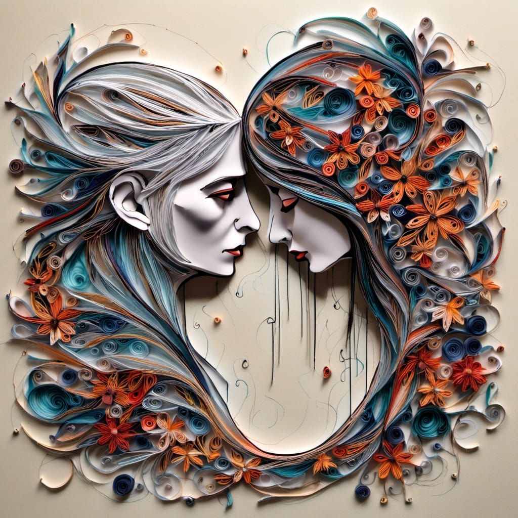 <lora:Umbra:1.0> quilling