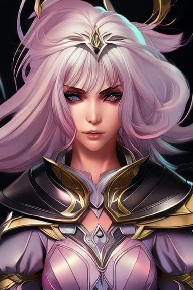 Silver-Haired Woman Portrait in Hyperdetailed Style