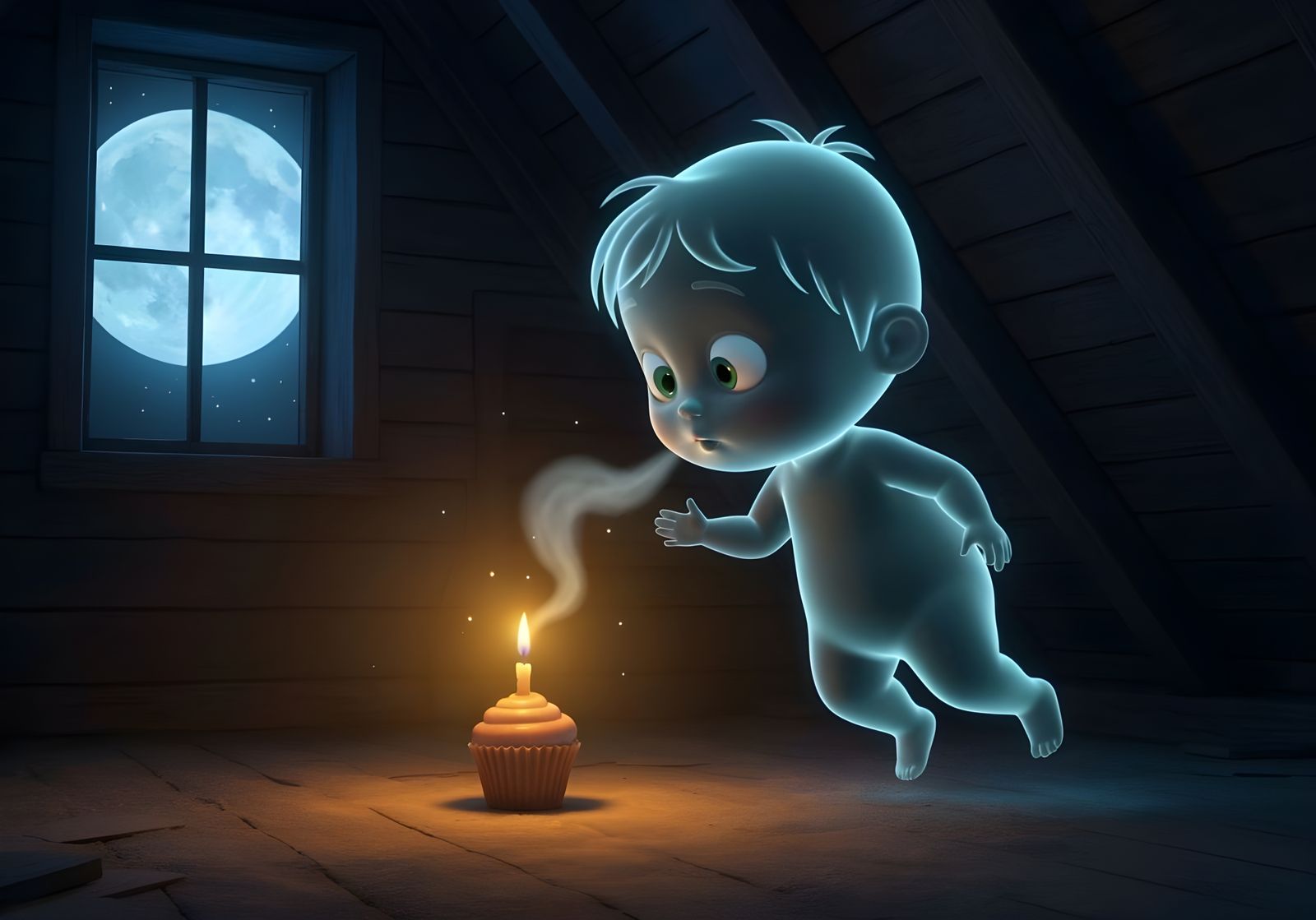 Pixar Ghost Child's Wish for a Birthday Candle