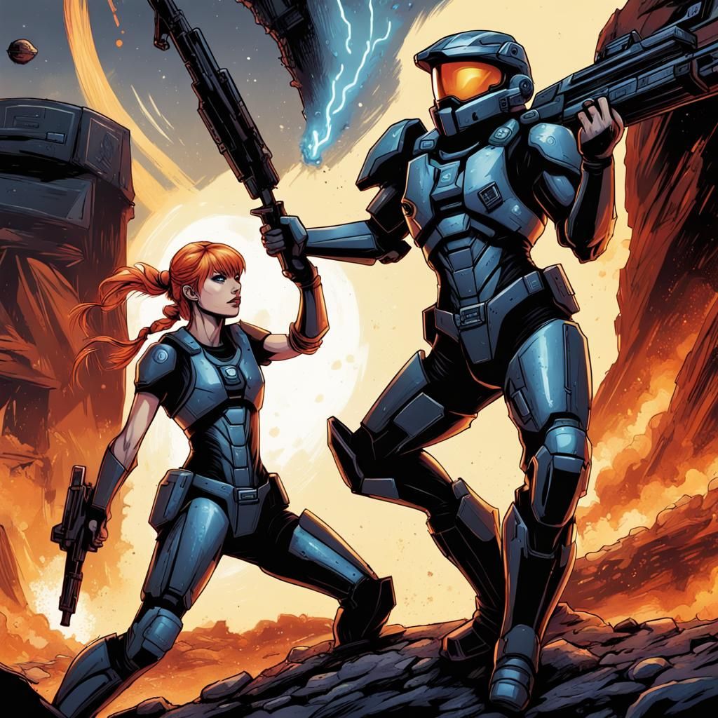 Halo Spartans: Hayley Williams and Taylor Swift in Battle