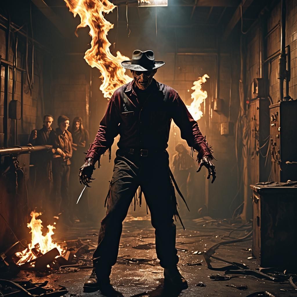 Freddy Krueger in Dark Fantasy Horror Art