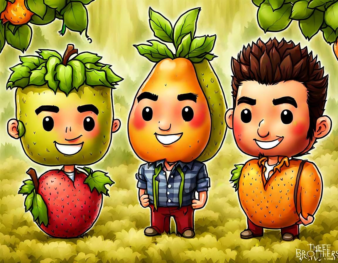 The Jonas Brothers - Chibi Fruits and Vegetables
