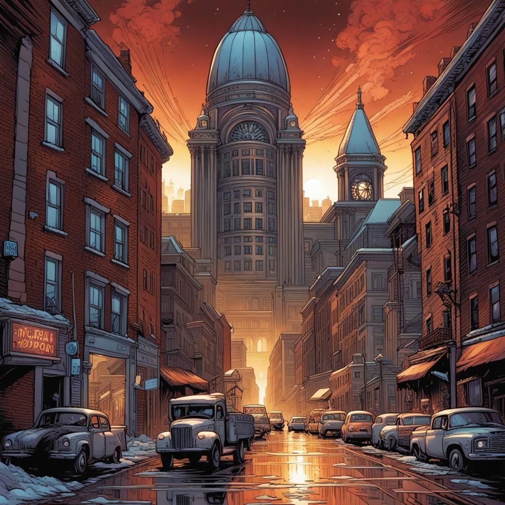Montreal Comic Book Art by Brooks and Mumford
