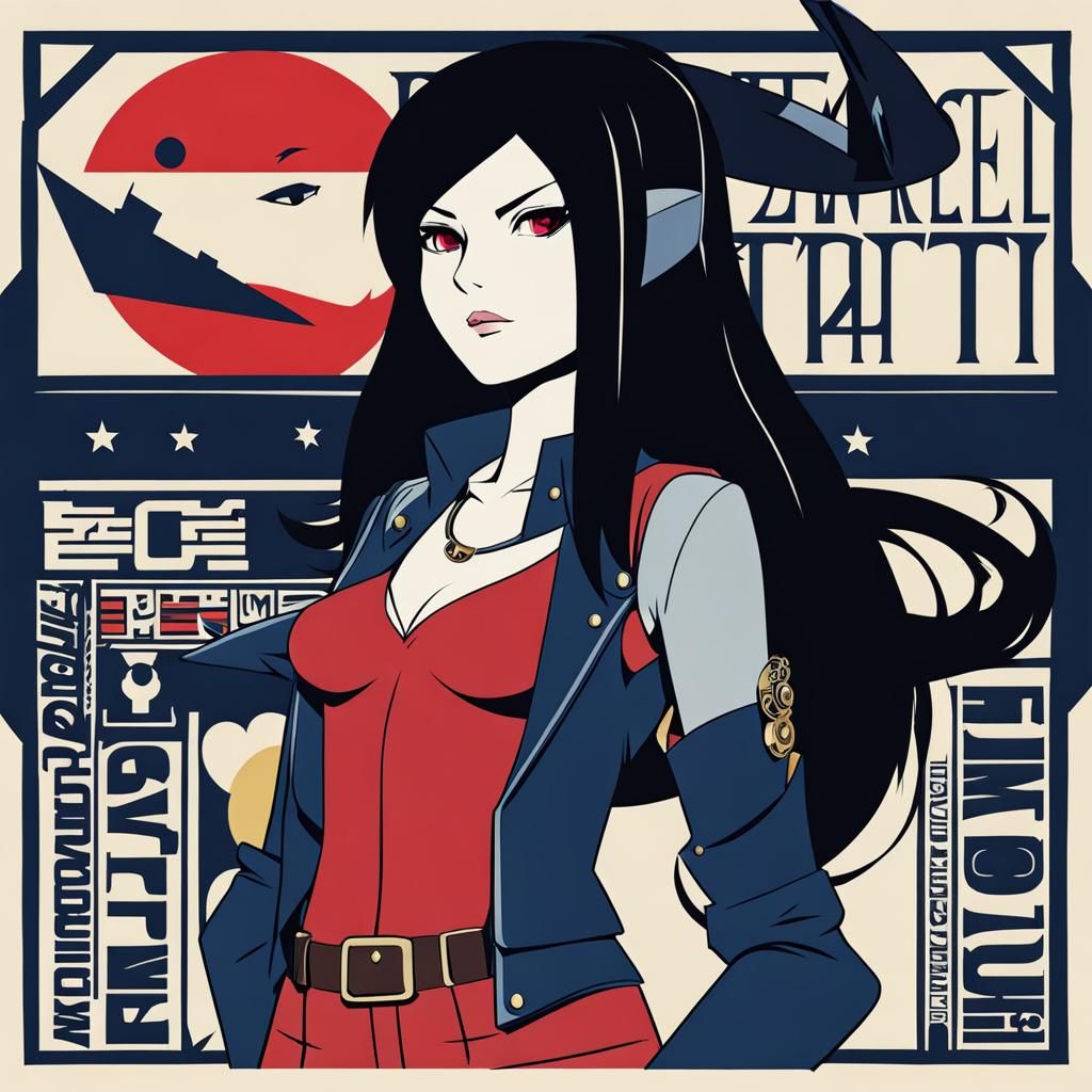 Marceline from Adventure Time in Anime Style