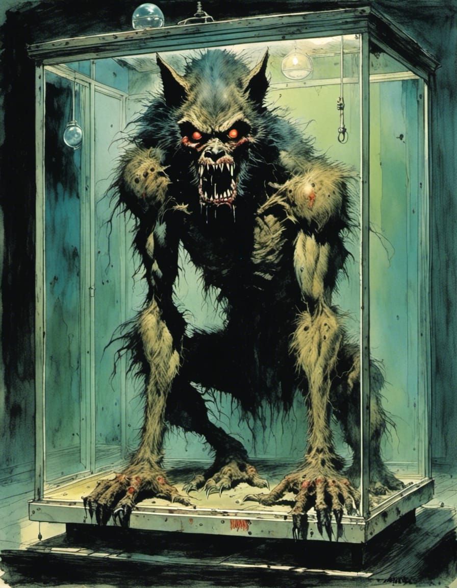 Sad Werewolf Begs for Freedom: Biopunk Horror