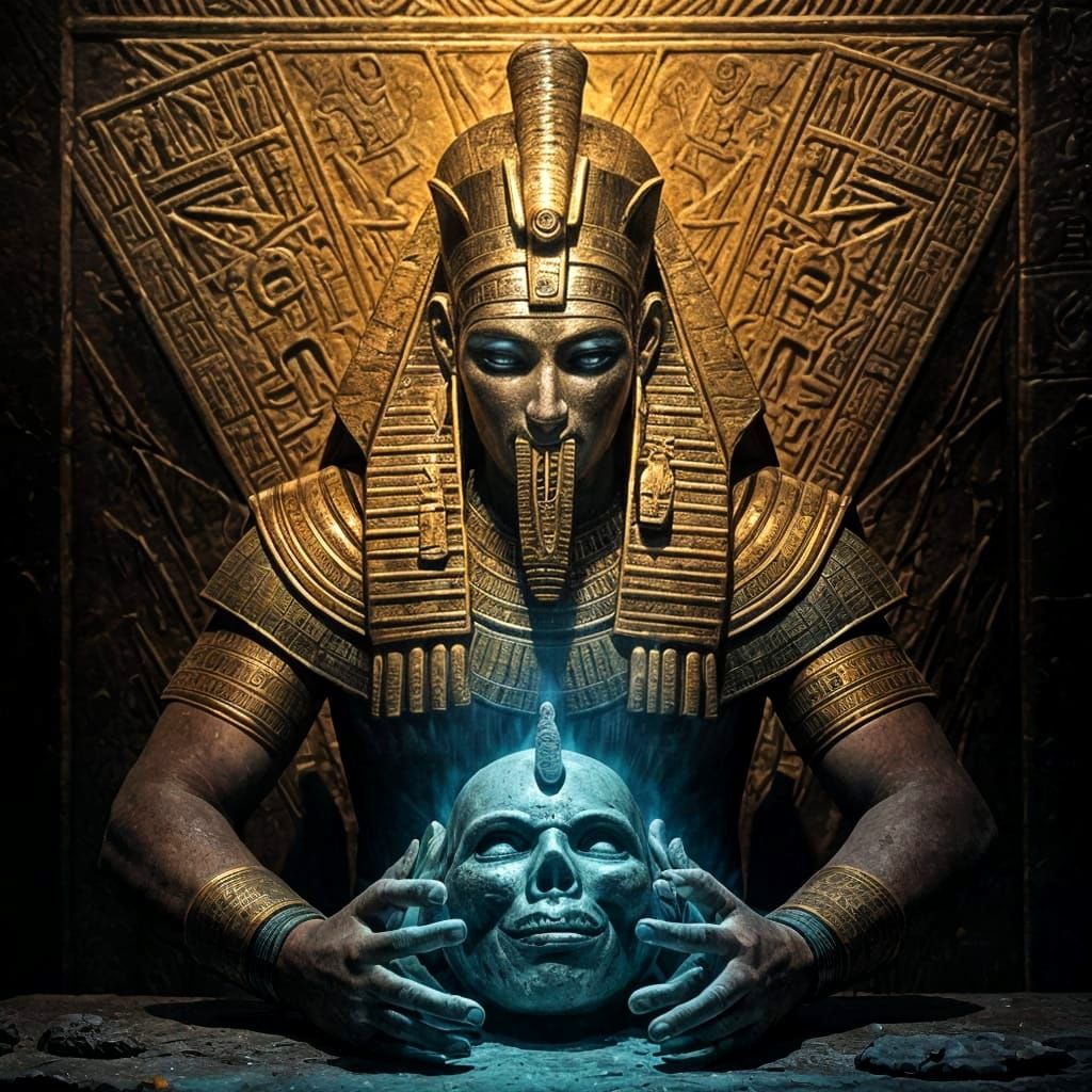 Egyptian Mystical Realms with Sinister Rituals and Monstrous...
