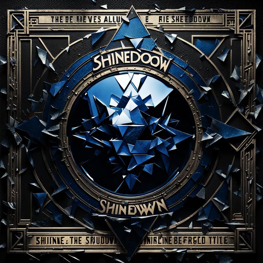 Moody Album Cover with Shattered Mirror Reflection