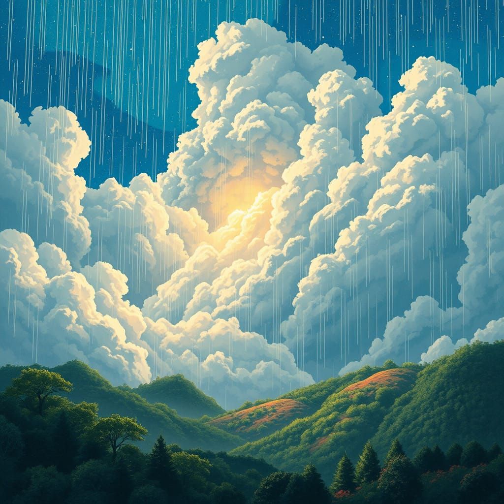 Exuberant Valley Radiates Vibrant Magic Amidst Golden Light