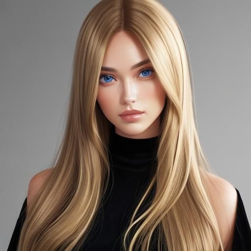 a beautiful young woman with long shiny hair