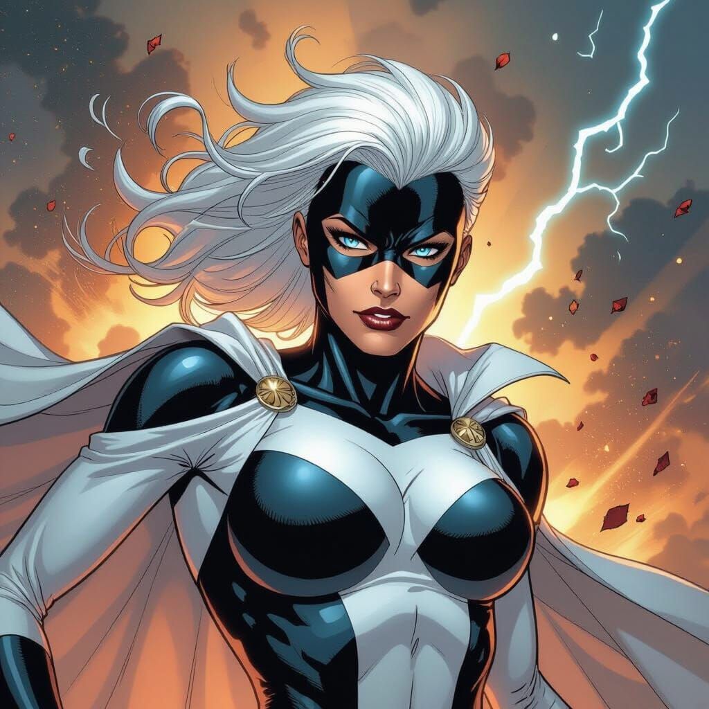 Storm From X-Men in Adam Hughes Style
