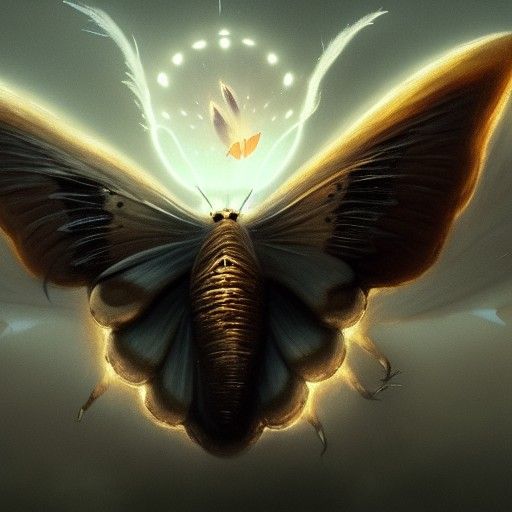 Mothra: Queen of Monsters in Dark Fantasy Style