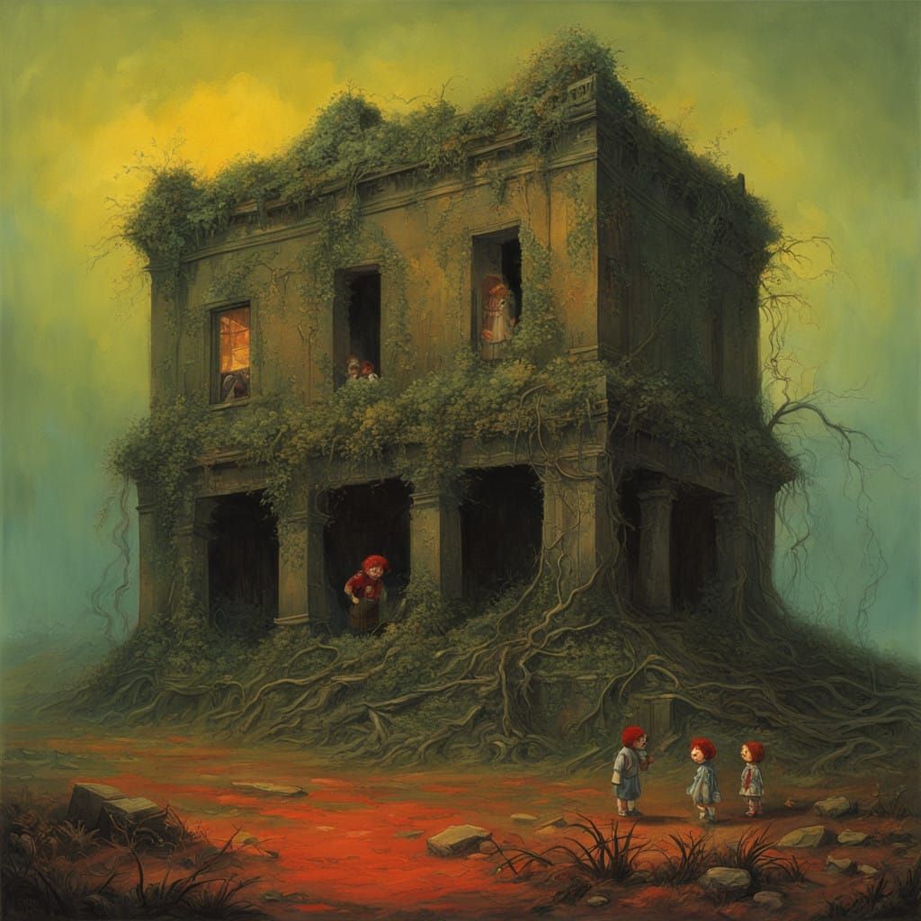 Surreal Dolls in Ancient Ruins