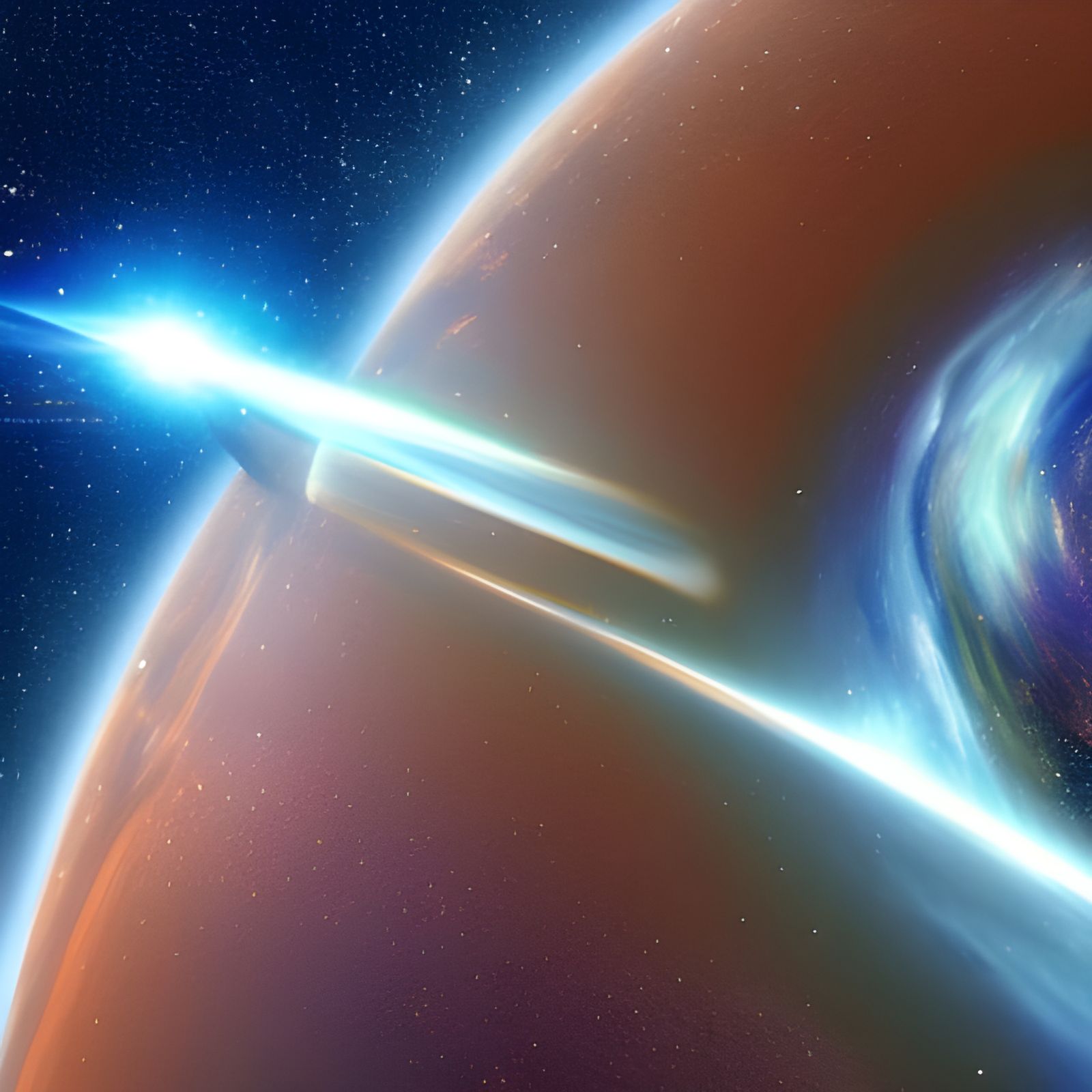 Spectacular 3D Galaxy with Giant Planet