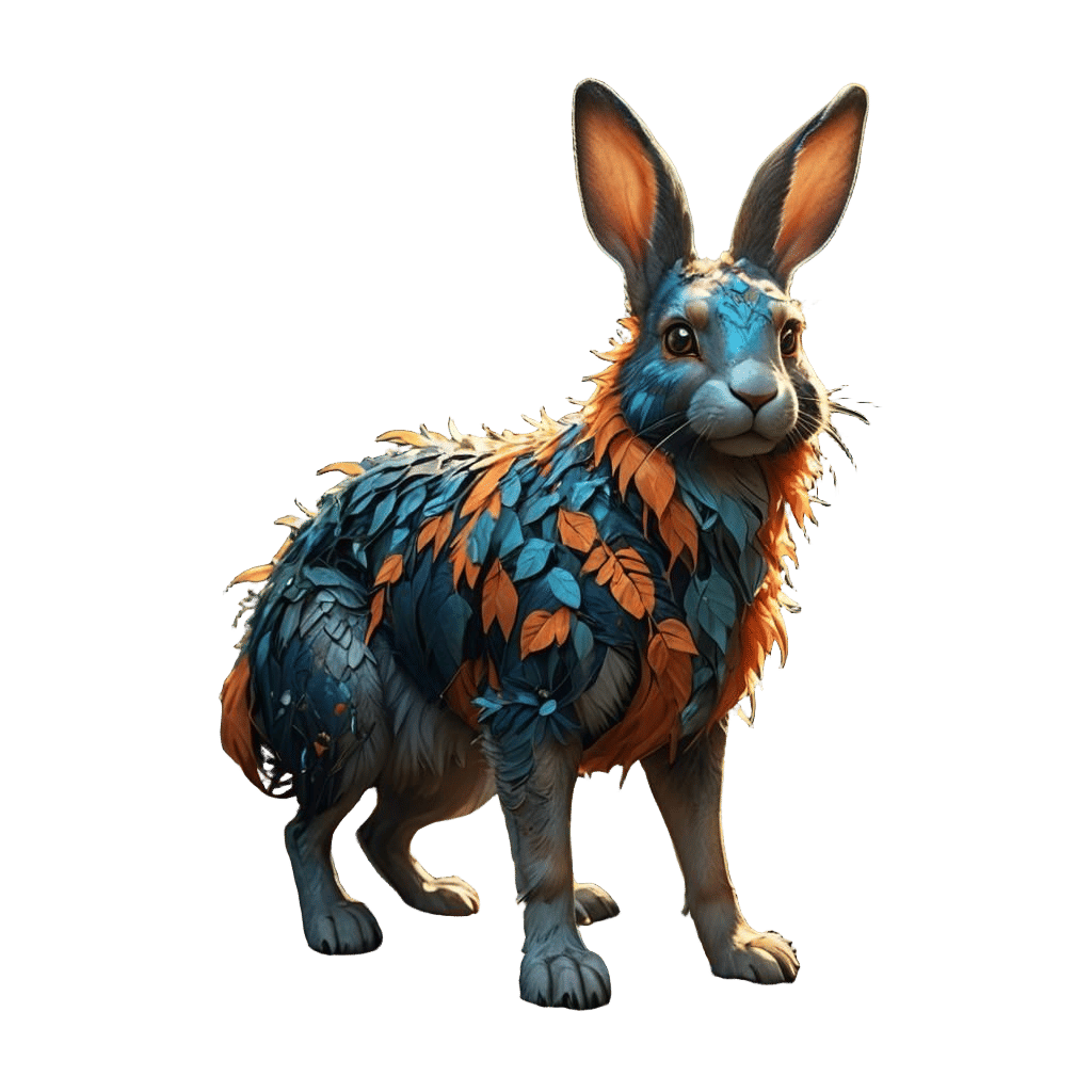 Dog-Bunny Hybrid: A Fantastical Creature in Detailed Paintin...