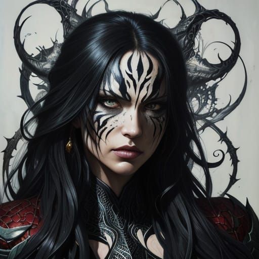 Surreal Marvel Venom Portrait in Photorealistic Style