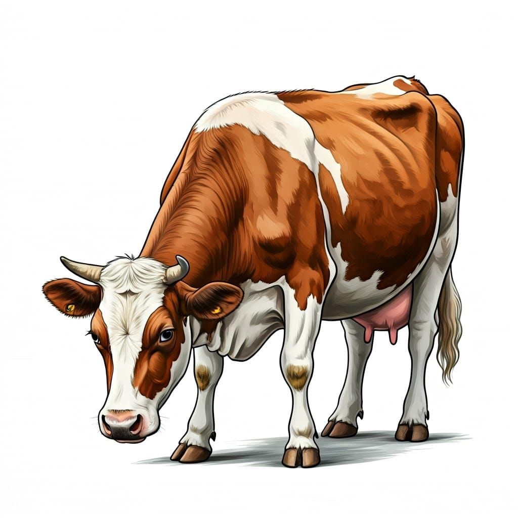 A Cute Cow Enjoys a Quiet Moment