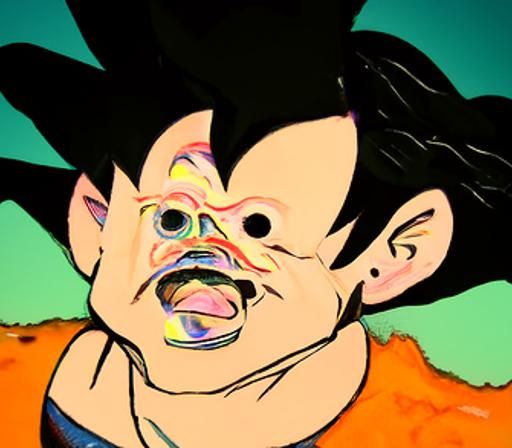 Cosmic Goku: A Psychedelic Digital Painting