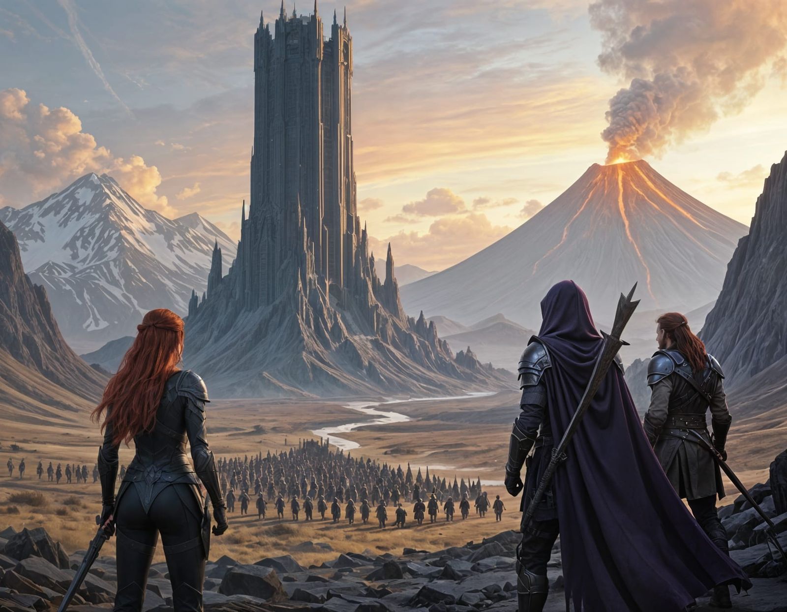 Dark Tower Looms Over Desolate Valley