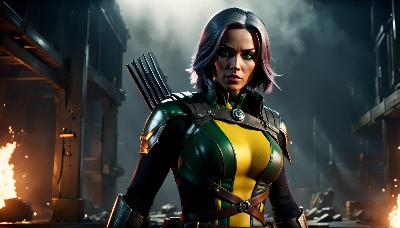 X-Men Rogue Ready for Action in Warehouse