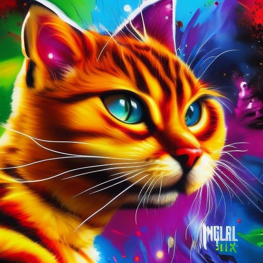 Garfield as Graffiti Street Art