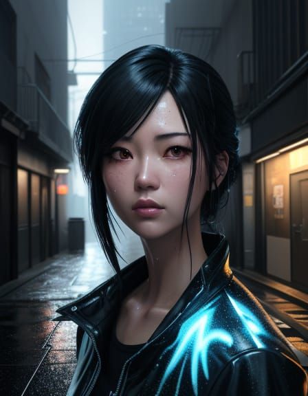Amy Yamato in Quiet Alley: 3D Anime Art