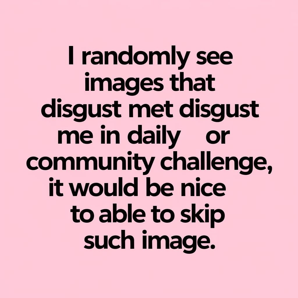 Text Message About Disturbing Images in Challenges